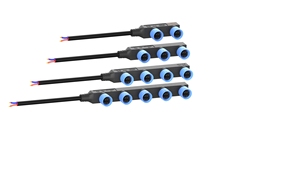 250电压<span class=keywords><strong>2</strong></span> <span class=keywords><strong>3</strong></span> 4 5路M15 2pin F型防水连接器成型，带定制电缆，用于室外灯具插座 - Product Image 3