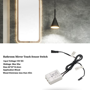 Interruptor Inteligente de <span class=keywords><strong>Madera</strong></span> para Espejo de Baño con LED, Interruptor Táctil de <span class=keywords><strong>Madera</strong></span> para Encender/Apagar, Grosor de <span class=keywords><strong>Madera</strong></span> 30-40 mm, para el Hogar - Product Image 1