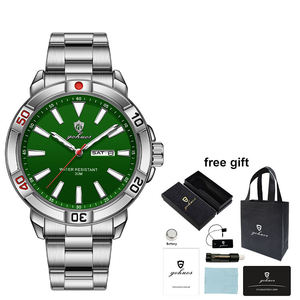 Gohuos 8827 Luxury <b>Mens</b> Wristwatch Waterproof Original Quartz Wrist <b>Watch</b> for <b>Men</b> Reloj Para Hombre Montre Homme Box Bag Package - Product Image 4