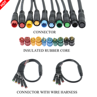 Connecteur M8 IP67 personnalisé 3P 4P 6 broches mâle/femelle avec faisceau de câbles 2A pour système d'alimentation solaire, moteur de trottinette et vélo électrique