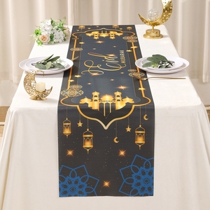 <span class=keywords><strong>Chemin</strong></span> <span class=keywords><strong>de</strong></span> <span class=keywords><strong>table</strong></span> en polyester Ramadan 180*35cm, nappe <span class=keywords><strong>Eid</strong></span> <span class=keywords><strong>Mubarak</strong></span>, décoration pour la fête du Ramadan, fournitures pour la fête du Ramadan, nappe musulmane - Product Image 4