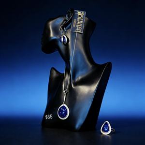 Colliers pendentifs en argent plaqué avec collection de pierres précieuses en quartz spirituel, force et clarté |   Unisexe Prêt à l'exportation |   En vrac - Product Image 2