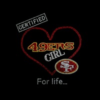 Nouvelle Collection 2026 : Patch thermocollant strass San Francisco 49ers pour maillot de supporter et décoration DIY