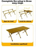 Table de pique-nique pliable portable de haute qualité pour pique-nique, barbecue et randonnée avec sac de transport, multi-usages