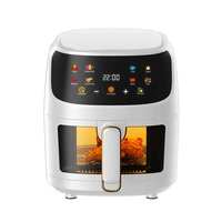 Friteuse à air intelligente moderne carrée personnalisable, écran LCD, contrôle numérique électrique, 6 litres, usage domestique