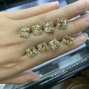 Wuzhou มอยส์ซอไนต์สีแชมเปญตัดสดใสขนาด5.5x5.5มม. ถึง10x10มม. ขายส่ง - Product Image 6
