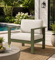 Ensemble de canapés de conversation en aluminium pour l'extérieur, mobilier de jardin moderne, résistant à l'eau, pour la terrasse, le jardin, le bord de la piscine, sièges de détente
