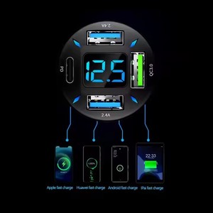 Caricabatterie da <span class=keywords><strong>Auto</strong></span> USB C RTS a 3 Porte 67W USB-C/USB-A PD/QC Ricarica Rapida <span class=keywords><strong>per</strong></span> iPhone 17/16/15/14/13/12/11 Pro Max iPad - Product Image 5