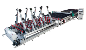 Machine de découpe de verre automatique Eworld 3200*2200*900mm contrôlée par PLC, capacité de 150m/minute, certifiée CE, à moteur - Product Image 2