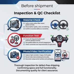 Volante de Fibra de Carbono, Plug and Play, Personalizado de Fábrica, Actualización de Carreras sin Airbag para <span class=keywords><strong>BMW</strong></span> Todas las Series - Product Image 6