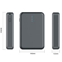 MGITEC Batterie externe portable 3000 mAh avec entrée Type-C et sortie USB unique pour téléphone portable