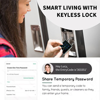 Cadenas intelligent TTLOCK électronique pour bagages, étanche, avec contrôle par application, mot de passe, carte IC, RFID et antivol