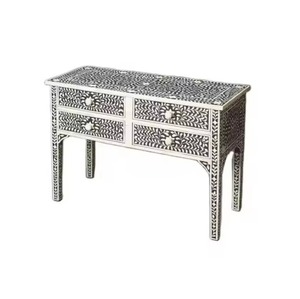 High Quality Black Bone Inlay Console <b>Table</b> Bone Inlaid Wall <b>Side</b> Storage <b>Table</b> - Product Image 5