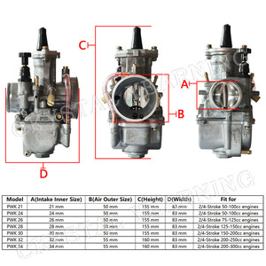 Kit carburateur qualité authentique pour scooter 30MM Dirt Pit <span class=keywords><strong>ATV</strong></span> <span class=keywords><strong>125cc</strong></span> 150cc 200cc 2 Stroke Keihin Honda <span class=keywords><strong>Kawasaki</strong></span> Yamaha Suzuki - Product Image 3
