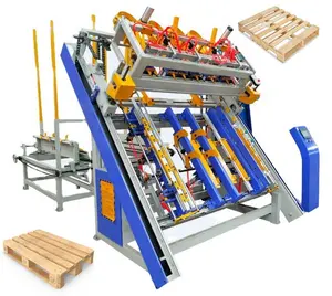 Hydraulische Houten Pallet Spijkeren Lijn Houten Stringer Pallet Monteren Nail Lijn