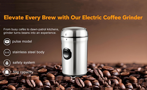 <span class=keywords><strong>Moulin</strong></span> <span class=keywords><strong>à</strong></span> <span class=keywords><strong>café</strong></span> électrique en acier inoxydable avec fonction automatique pour usage domestique, épices, grains - Product Image 2