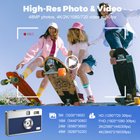 Appareil photo numérique Full HD 4K CCD en aluminium avec zoom 8X, EIS, détection de visage, capture de sourire, batterie au lithium – Vente en gros