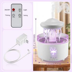 Nueva Lámpara Nocturna LED con Forma de Medusa y Nube de Lluvia, Difusor de Aroma, Humidificador Ultrasónico, Control Remoto, <span class=keywords><strong>Cascada</strong></span> de Plástico para el Hogar - Product Image 6
