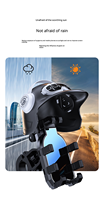 Support de téléphone universel pour guidon de moto Octopus, en alliage d'aluminium + plastique, étanche, antichoc, flexible