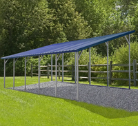 Grand abri de voiture moderne en acier préfabriqué, grand espace, anti-soleil et anti-pluie, abri de stationnement métallique pour entrepôt, atelier, pick-up, SUV, camion