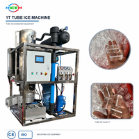 Machine à glace tubulaire refroidie par air de 1 tonne, en acier inoxydable 304, pour glace creuse ou solide de 35 mm, économe en énergie, longue durée de vie, pour boissons fraîches