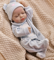 Poupées Bébé Reborn en Silicone Vinyle 40cm Chaudement Vendues, Jouets pour Filles, Poupées Bébé Reborn Corps Entier en Silicone, Jouets pour Filles et Enfants