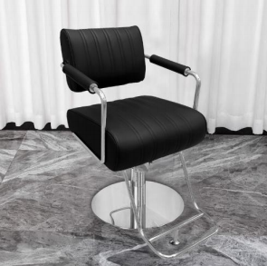 Sillón de Barbería Eléctrico Moderno, Sillón de Peluquería de Cuero PU, Asiento Hidráulico de Acero Inoxidable para Barbería - Product Image 3
