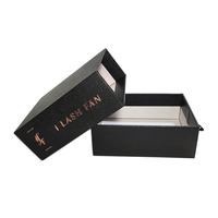 Boîte à parfum personnalisée en carton rigide noir avec tiroir coulissant pour emballage cadeau