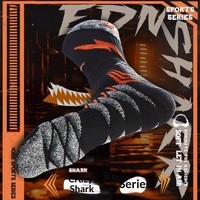 Chaussettes de basketball professionnelles axées sur la performance, tricotées, avec semelle doublée en tissu éponge, épaisses, absorbant les chocs et résistantes à l'abrasion