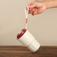 Tasse à café isotherme de luxe personnalisable, anti-fuite, en acier inoxydable à double paroi de 360 ml avec paille