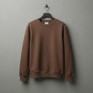 เสื้อสเวตเตอร์คอวีสีน้ำตาล ผลิตจากผ้าฝ้ายถักแบบเป็นมิตรต่อสิ่งแวดล้อม แขนยาว สไตล์ลำลอง สตรีทแวร์ เหมาะสำหรับใส่ในฤดูหนาว - Product Image 1