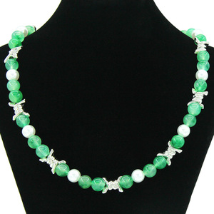 Collar de Perlas de Cristal con Espaciadores, Collar de Moda Tanjing, Collar Lijing - Product Image 1