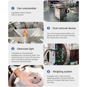 Ligne de remplissage de boîtes de lait en poudre OCEAN Machine de remplissage automatique de bouteilles en poudre d'épices chili - Product Image 3