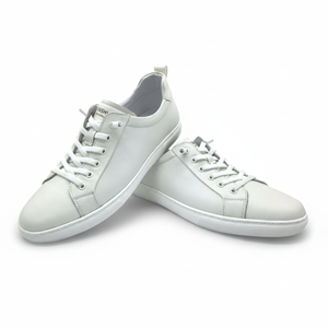 Sneakers Slip-On Artigianali Personalizzate da Uomo, Tomaia in Pelle Bianca, Scarpe Casual Slow Walk 2025 di Tendenza - Product Image 1