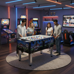 Table de baby-foot FEZA à monnayeur, jeu manuel, multi-joueurs, personnalisable, pour salle de jeux, version anglaise - Product Image 3