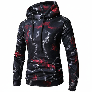 Hombres de peso pesado de gran tamaño con capucha a prueba de viento Sudadera con capucha 10oz 340 GSM Pullover Sublimated Pocket hoodies hombres - Product Image 1