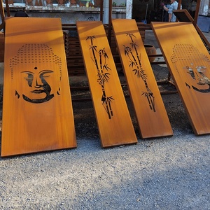 Customizable Garden <b>Screen</b> Fence Privacy 3D Modeling Service Treated Nature Wood Type OEM Available - Product Image 3