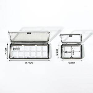 Tùy Chỉnh Chất Lượng Mạ Điện Bạc Rỗng <span class=keywords><strong>Eyeshadow</strong></span> <span class=keywords><strong>Palette</strong></span> Bao Bì Nhãn Hiệu Riêng Blush Trường Hợp Rỗng Trang Điểm <span class=keywords><strong>Palette</strong></span> - Product Image 5