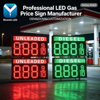 Panneaux d'affichage numériques LED pour stations-service, affichant les prix du carburant, numéros et écrans de prix du pétrole, pour extérieur et bord de rue