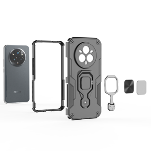 Funda <span class=keywords><strong>de</strong></span> teléfono ultrafina Panther II para Realme 14 Pro Plus Realme14 Pro GT <span class=keywords><strong>7</strong></span> TPU PC híbrido a prueba <span class=keywords><strong>de</strong></span> golpes Armor Ring Stand Case - Product Image 2