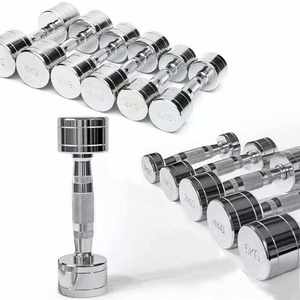 CZFIT Solid Steel Electroplated <b>Dumbbells</b> Integrated Fixed <b>Dumbbells</b> for Men and Women Professional Grade for Home Workouts - Product Image 1