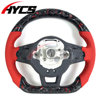 Volant personnalisé en cuir rouge LED rouge en fibre de carbone forgée pour VW Volkswagen Golf R 5 6 7 MK5 MK6 MK7 Gti Passat CC