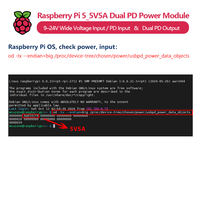 Modul Daya PD Ganda 5V5A Khusus untuk Raspberry Pi 5, Input Tegangan Lebar 924V / Input PD dan Output PD Ganda