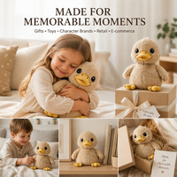 Animaux en peluche personnalisés, super doux, en forme de canard, 10 cm, fabricants de poupées professionnels ODM
