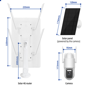 ระบบกล้องวงจรปิด PTZ พลังงานแสงอาทิตย์ 2K 4MP 4G พร้อมกล้อง 4 ตัว <span class=keywords><strong>ชุด</strong></span>กล้องวงจรปิดไร้สาย NVR Hub ควบคุมระยะไกล สำหรับฟาร์มและงานก่อสร้าง ไม่ใช้ WiFi - Product Image 6