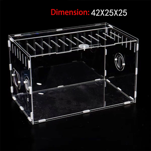 Acrylic Hamster Pet Cage Acrylic Reptile Cage Breeding Box Small Reptile Pet Insect Feeding Box <strong>Tarantula</strong> <strong>Enclosure</strong> Terrariums - Product Image 4