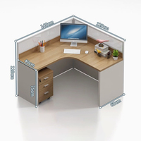 Escritorio de Oficina de Lujo con Cajones de Almacenamiento, Estación de Trabajo Modular para Espacio de Trabajo Compartido, Oficina Ecológica para Colaboración Multipersonal