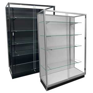 Vitrine d'exposition économique KEWAY sur mesure de 48 pouces avec éclairage, pour magasin de tabac, avec <span class=keywords><strong>porte</strong></span> <span class=keywords><strong>coulissante</strong></span> en verre miroir - Product Image 2
