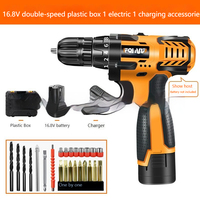 Kit combiné d'outils électriques avec perceuse sans fil, meuleuse, clé à main, coupe-outils, boîte à outils pour réparations, personnalisable OEM