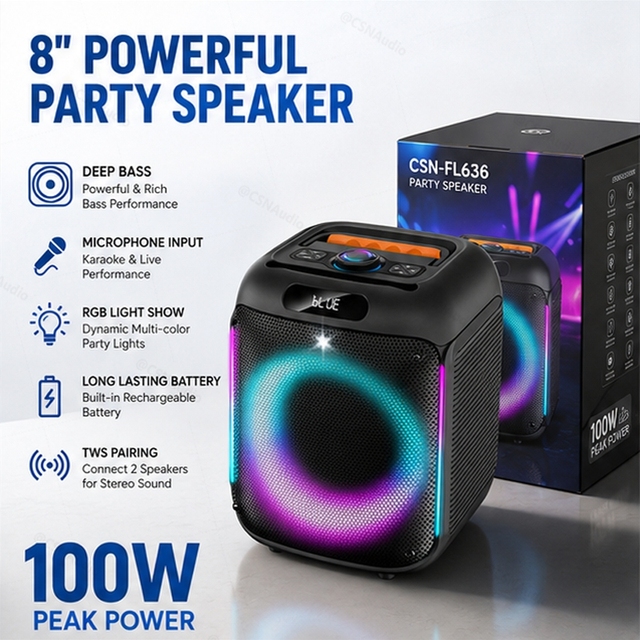 CSN-FL872 Wireless  Portable Party Speaker Outdoor Karaoke Speaker with LED Light